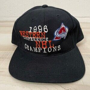 Vintage 90s Sport Specialties Colorado Avalanches Champions Hat Snapback
